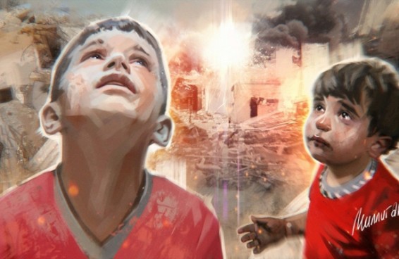 Հալեպում բացվել է ցուցահանդես՝ «Պատերազմը՝ երեխաների աչքերով» խորագրով