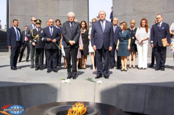 Президент Италии Серджио Маттарелла посетил мемориал жертв Геноцида армян