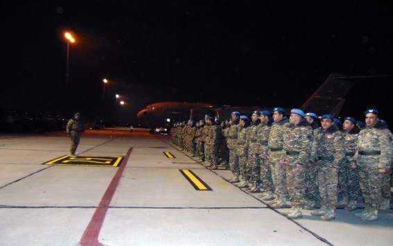 Խաղաղապահ առաքելությունն ավարտած զինծառայողները վերադարձել են հայրենիք