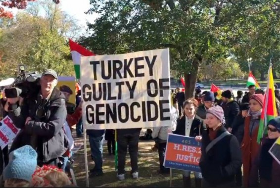 Армяне, греки и курды в Вашингтоне проводят акцию протеста накануне визита Эрдогана
