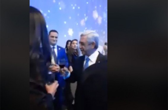 Video. Սերժ Սարգսյանը՝ ՀՀԿ-ի ամանորյա խնջույքին