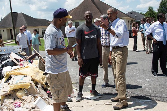 Օբամային քննադատել են ջրհեղեղից տուժած նահանգներ ուշացած այցի համար