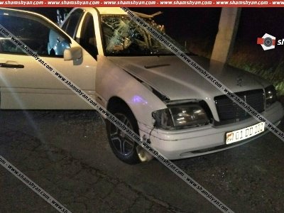 36-ամյա զինծառայողը Կոտայքի մարզում Mercedes-ով բախվել է բետոնե էլեկտրասյանը
