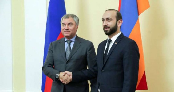 Արարատ Միրզոյանը հեռախոսազրույց է ունեցել ՌԴ Պետական դումայի նախագահ Վյաչեսլավ Վոլոդինի հետ