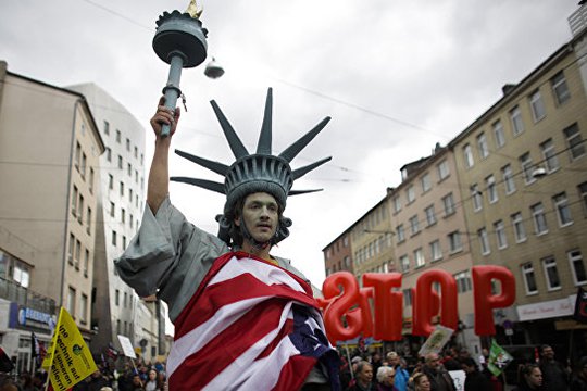 Բրյուսելում վաղը տեղի կունենա զանգվածային բողոքի ակցիա՝ ընդդեմ ԱՄՆ-ի հետ ազատ առևտրի գոտու ստեղծման