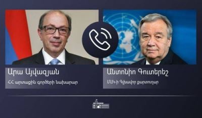 Արա Այվազյանը հեռախոսազրույց է ունեցել Անտոնիո Գուտերեշի հետ. քննարկել են գերիների հարցը