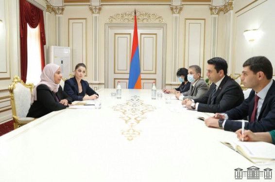 Ալեն Սիմոնյանն ընդունել է ԱՄԷ ժամանակավոր հավատարմատարին․ առաջիկայում կձևավորվի ԱՄԷ-ի հետ միջխորհրդարանական բարեկամության խումբ