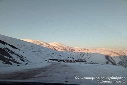 ՀՀ տարածքում կան փակ և դժվարանցանելի ավտոճանապարհներ. Վարդաղբյուր-Բավրա ավտոճանապարհին տեղ-տեղ առկա է մերկասառույց
