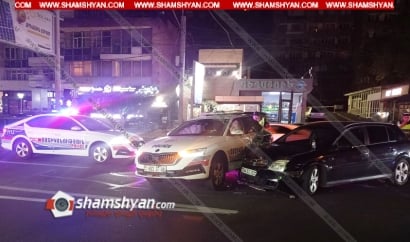 Opel-ը մխրճվել է պարեկների ավտոմեքենայի մեջ, երբ վերջիններս փորձել են հետապնդել BMW-ի օրինախախտ վարորդին