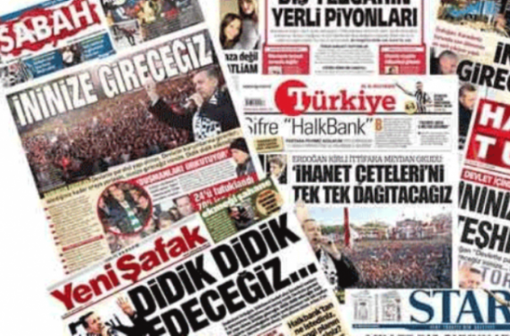 Թուրքիայում ամենավարկանշային 10 լրատվամիջոցից 7-ն իշխանամետ է. ուսումնասիրություն