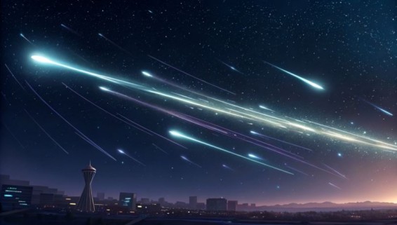 В небе над Казахстаном заметили яркие летящие объекты