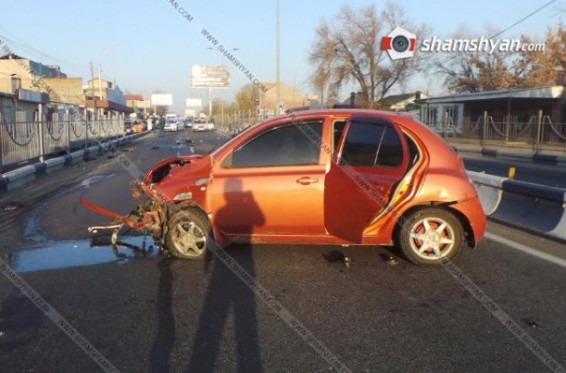 Երևանում գողություն կատարելու մեջ կասկածվողները Nissan March-ով դիմել են փախուստի և վթարի ենթարկվել. Shamshyan.com