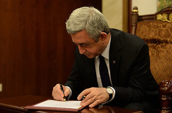 Նախագահը ստորագրել է ԱԺ ընդունած մի շարք օրենքներ