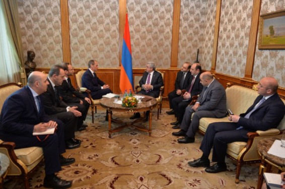 Սերժ Սարգսյանն ընդունել է «Ֆիլիպ Մորիս Ինթերնեյշնլի Դյութի Ֆրի»-ի նախագահի գլխավորած պատվիրակությանը