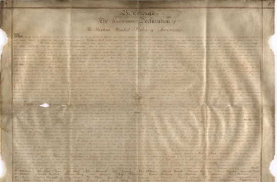 Գիտնականները Մեծ Բրիտանիայում հայտնաբերել են ԱՄՆ Անկախության հռչակագրի մագաղաթյա կրկնօրինակը