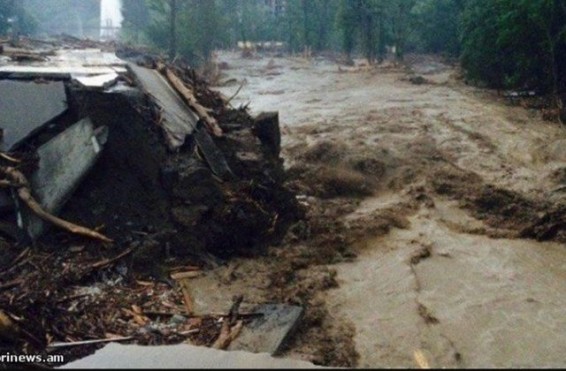 Ջրհեղեղ Սամցխե-Ջավախքի տարբեր շրջաններում