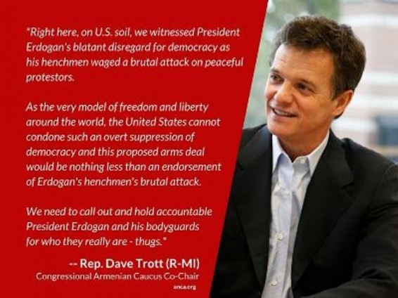 Կոնգրեսականները պետդեպին կոչ են արել զենք չմատակարարել Էրդողանի թիկնապահներին