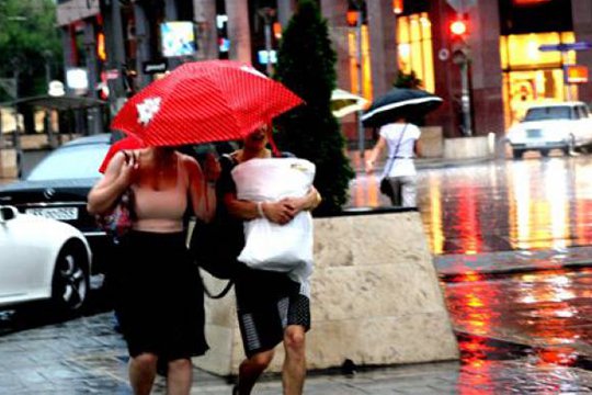 Հայաստանի շրջանների զգալի մասում սպասվում է կարճատև անձրև և ամպրոպ