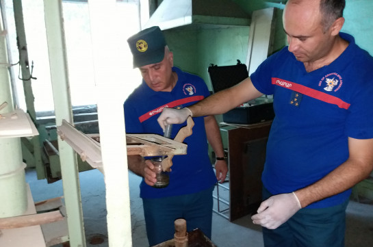 Փրկարարները վարակազերծել են սնդիկի կուտակման վայրը