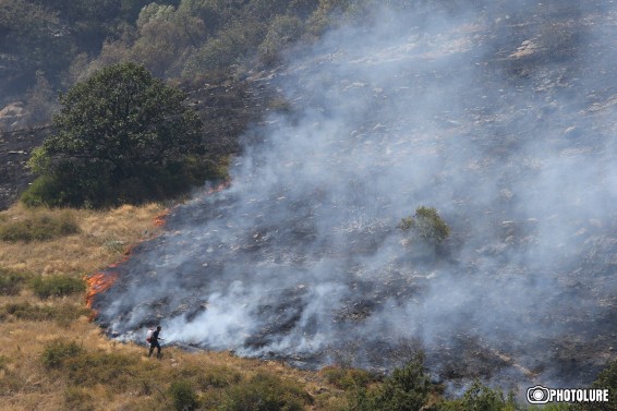 Վայոց ձորում այրվել է 15 կմ պարագծով խոտածածկ տարածք, Խոսրովի արգելոցում՝ 16 կմ. փոխնախարարը՝ հրդեհված տարածքներում օպերատիվ իրավիճակի մասին